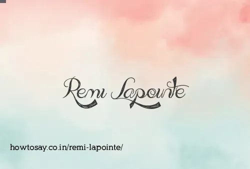 Remi Lapointe
