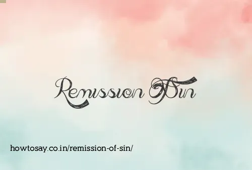 Remission Of Sin