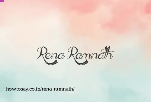 Rena Ramnath