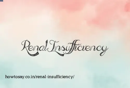 Renal Insufficiency