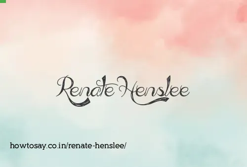 Renate Henslee