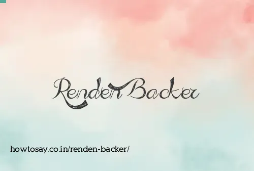 Renden Backer