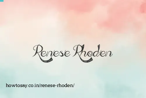 Renese Rhoden