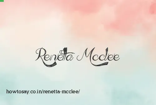Renetta Mcclee