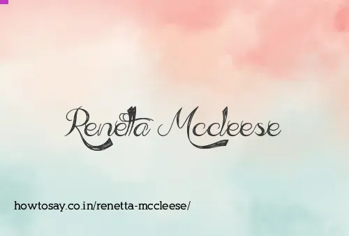 Renetta Mccleese
