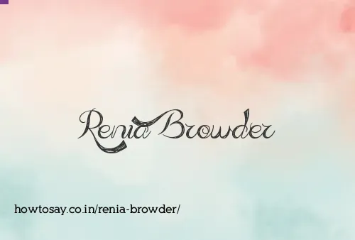 Renia Browder