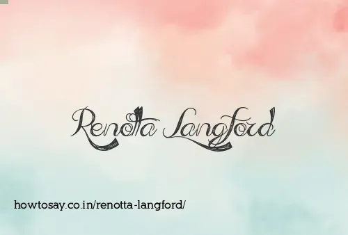 Renotta Langford