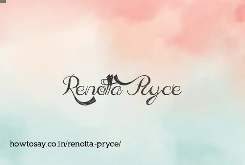 Renotta Pryce