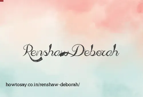 Renshaw Deborah