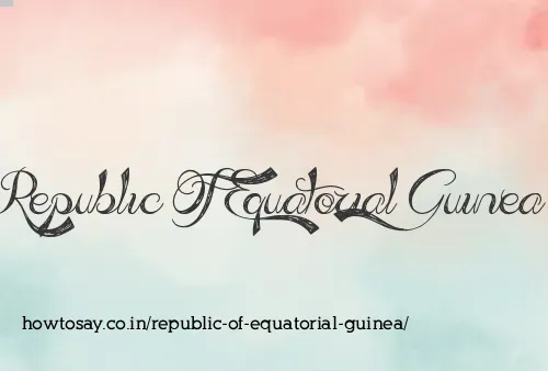 Republic Of Equatorial Guinea