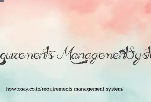 Requirements Management System