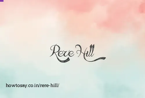 Rere Hill