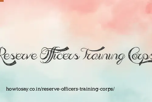 Reserve Officers Training Corps
