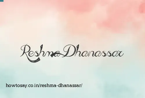 Reshma Dhanassar