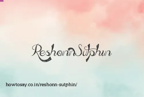 Reshonn Sutphin
