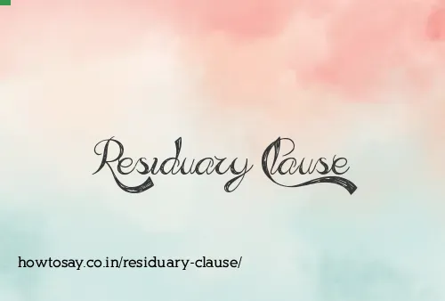 Residuary Clause