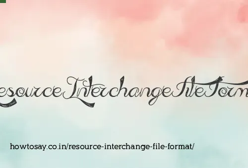 Resource Interchange File Format