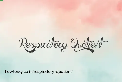 Respiratory Quotient