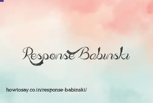 Response Babinski