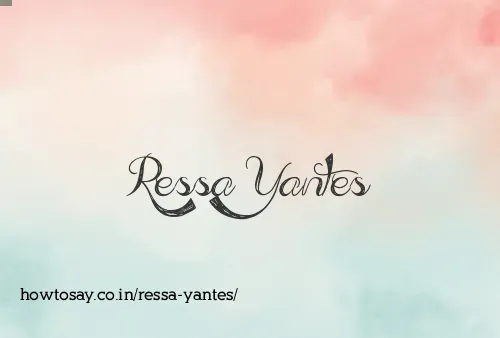 Ressa Yantes