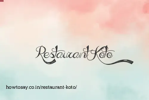 Restaurant Koto
