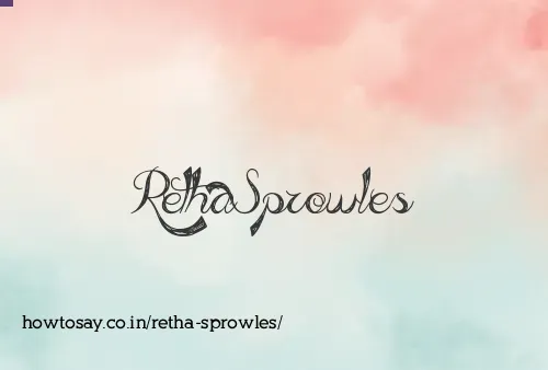 Retha Sprowles