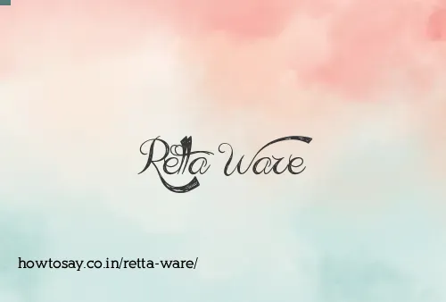 Retta Ware