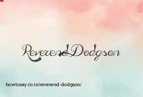 Reverend Dodgson