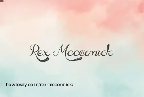 Rex Mccormick