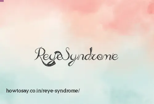 Reye Syndrome