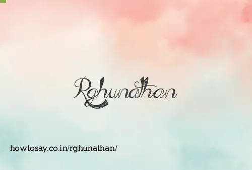 Rghunathan