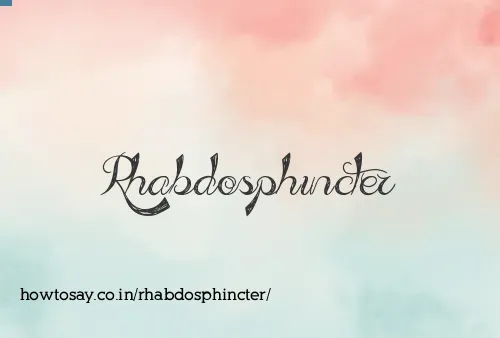 Rhabdosphincter