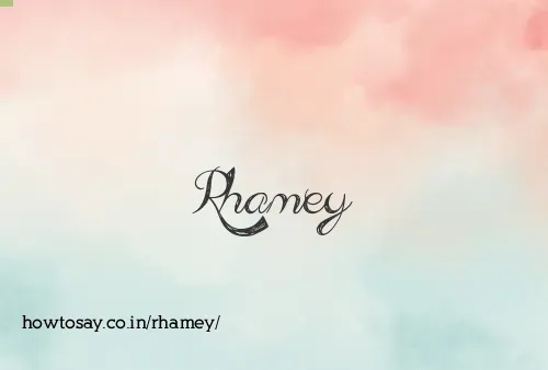 Rhamey
