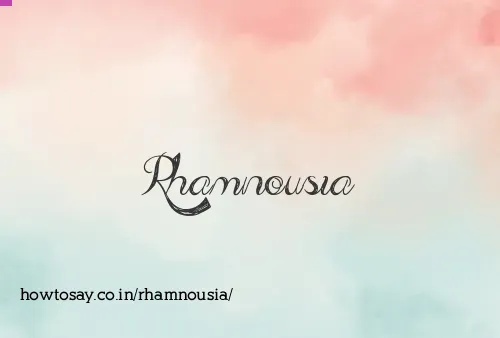 Rhamnousia