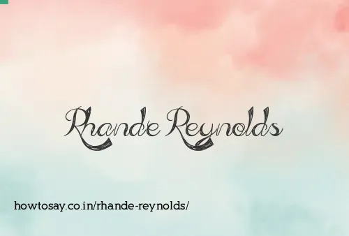 Rhande Reynolds