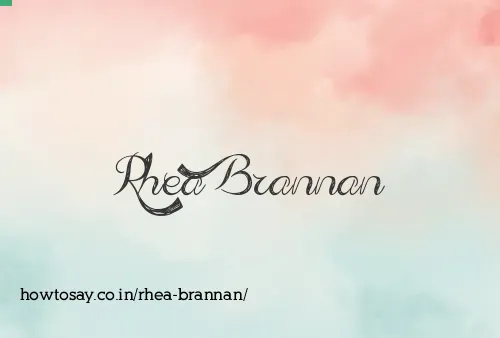 Rhea Brannan