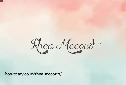 Rhea Mccourt