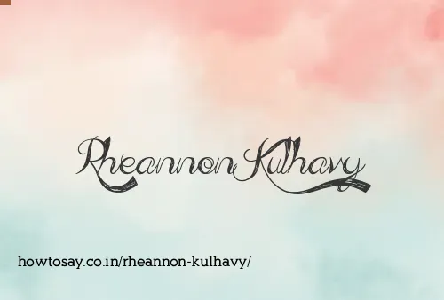 Rheannon Kulhavy
