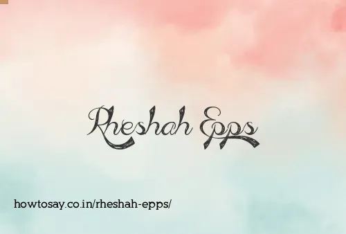 Rheshah Epps