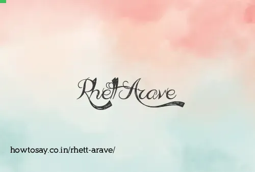 Rhett Arave