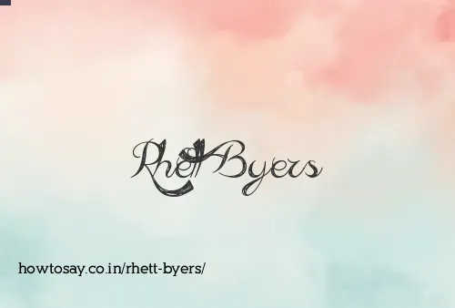 Rhett Byers