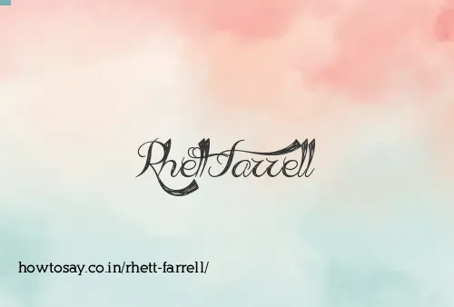 Rhett Farrell