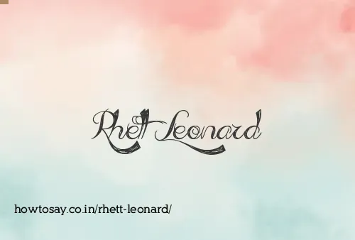Rhett Leonard