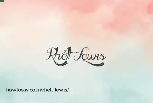 Rhett Lewis