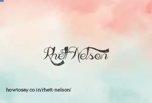 Rhett Nelson