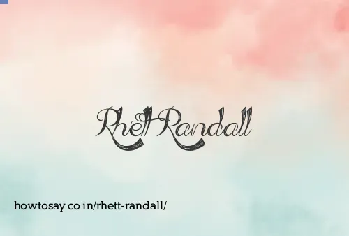 Rhett Randall