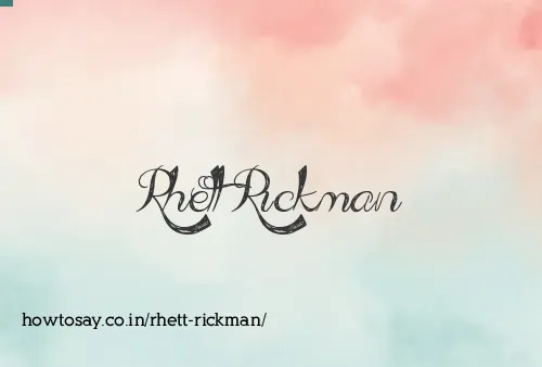 Rhett Rickman