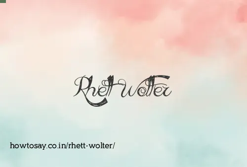 Rhett Wolter
