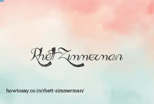 Rhett Zimmerman