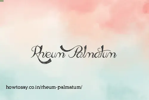 Rheum Palmatum